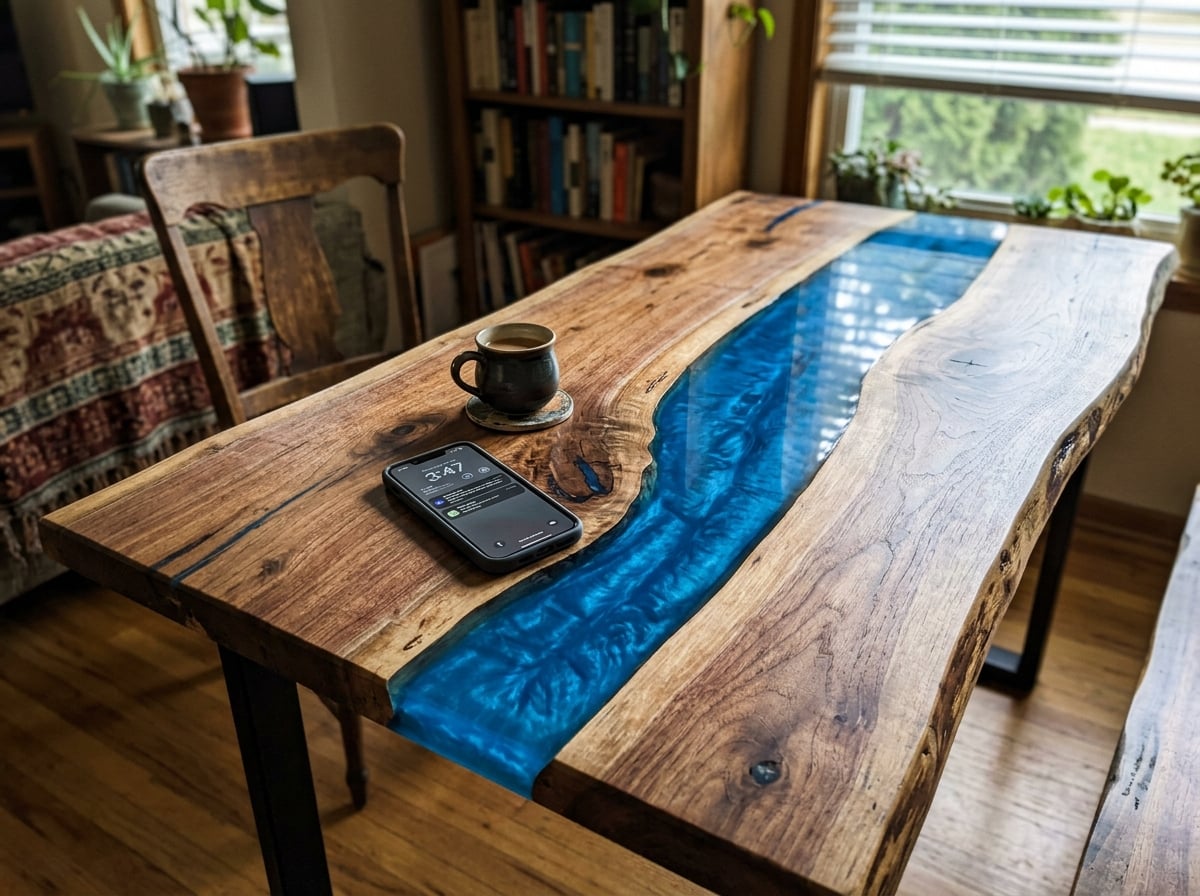 Kundenfoto: Rivertable aus Nussholz